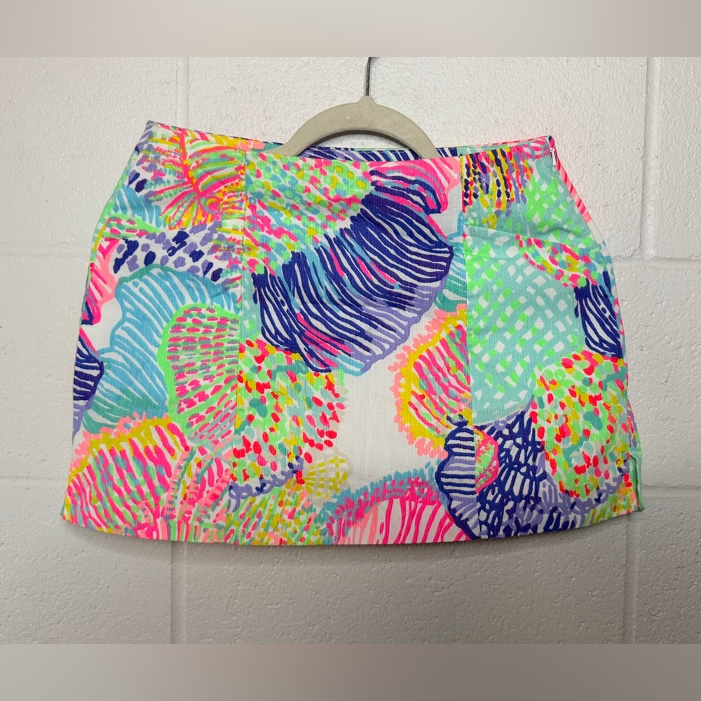 Lilly Pulitzer Mini January Skort Multi Roar Of The Seas Shell Print Sz 00 - Picture 4 of 6